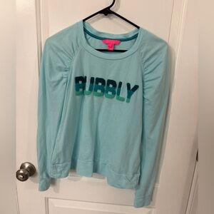 Lilly Pulitzer Aldean Bubbly Sweatshirt in Aquamarine